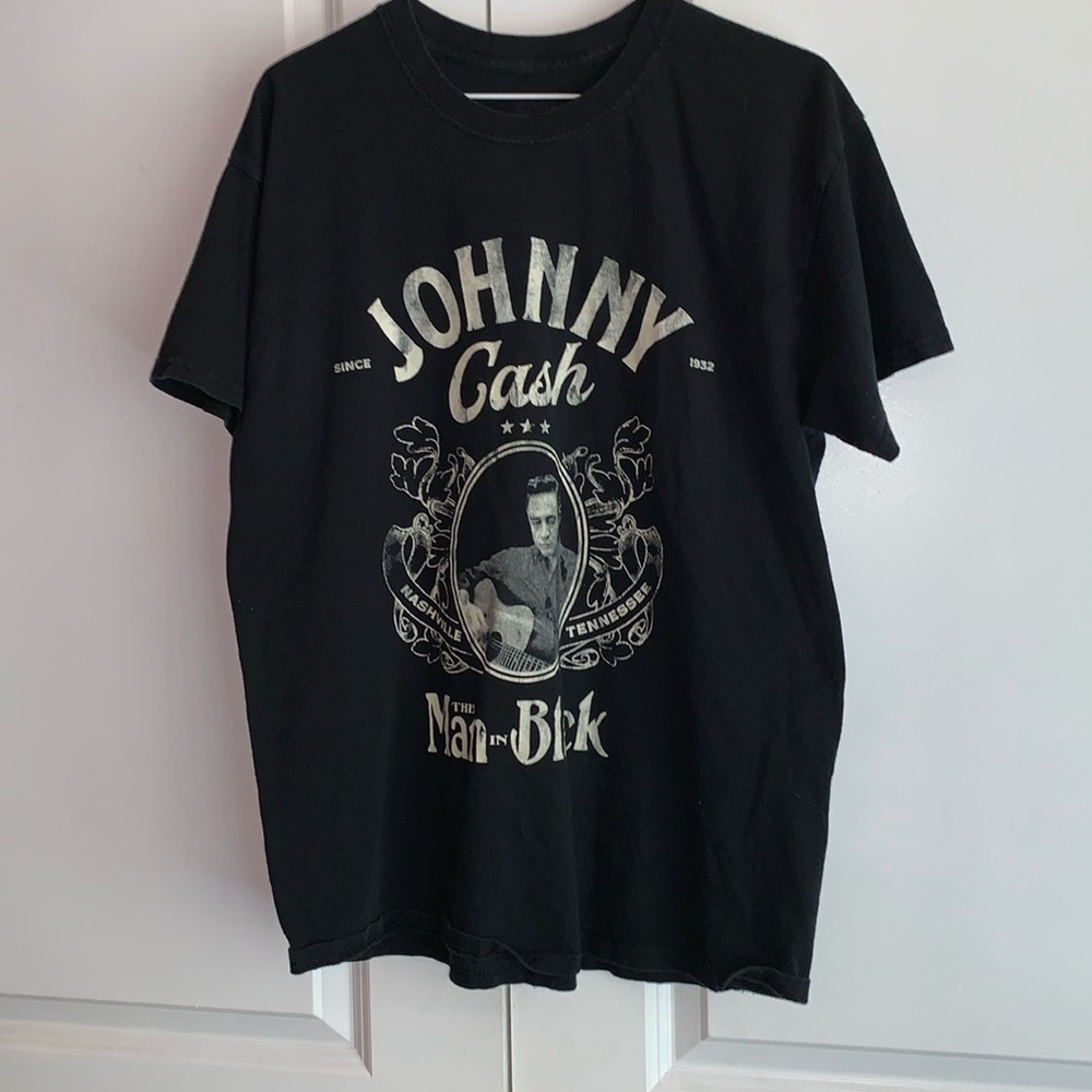 Black Vintage Johnny Cash tee shirt